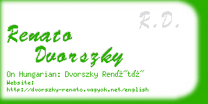 renato dvorszky business card